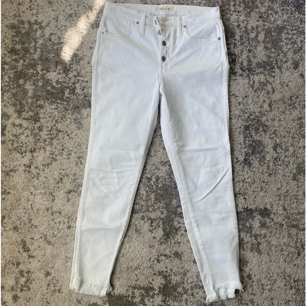 Madewell White 10” High-Rise Skinny Jeans